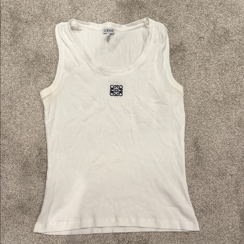 Loewe Ivory Tank Top with Logo